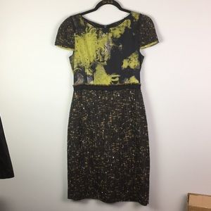 Elie Tahari modern pencil dress abstract print